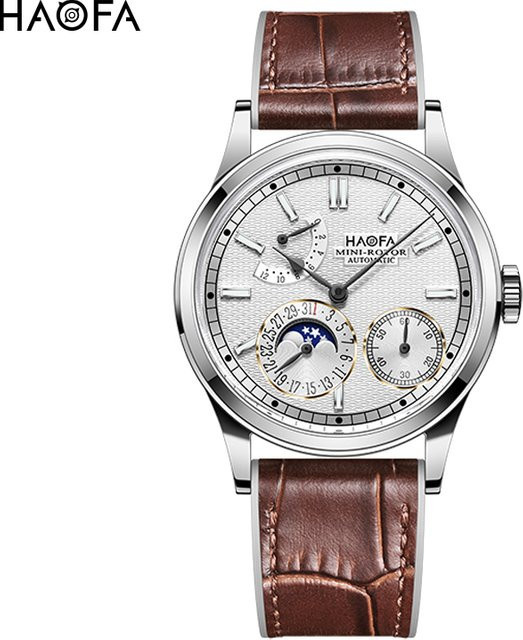 Haofa Armbanduhr Automatik, Mondphase, Datum, Saphirglas, Herren - Bild 1
