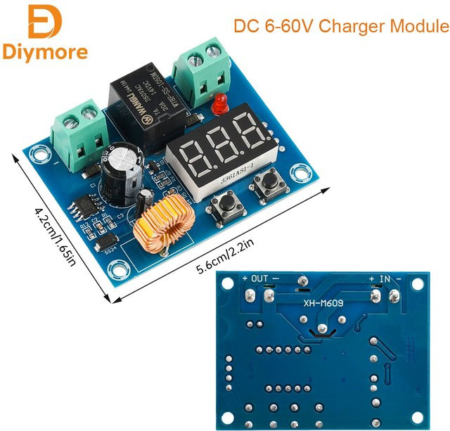 Diymore XH-M609 DC6-60V Lademodul mit Spannungsschutz und präziser Unterspannungssicherung in Blau - Bild 1