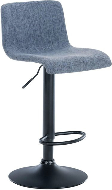 DELUKE Barhocker PESAN in Blau, höhenverstellbarer Barstuhl mit Lehne, drehbar und modernem Design, B/T/H: 39 x 36 x 84 cm - Bild 1