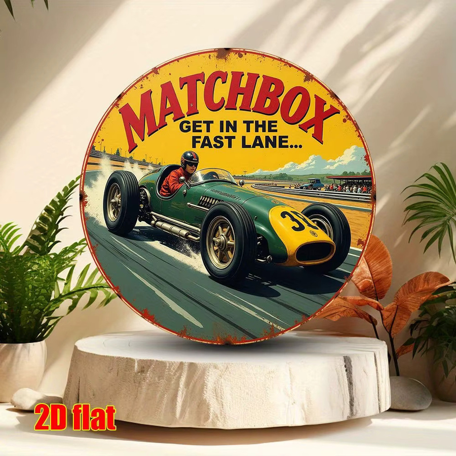 Vintage Matchbox Metallschild CIFBUY Wanddekoration Multicolor B: 20 cm, H: 20 cm, T: 1 cm - Bild 2