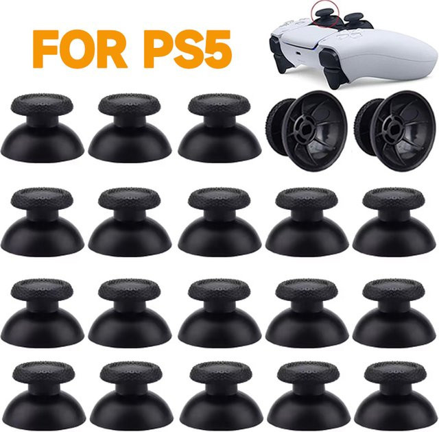 JCD 3D Simulation Vertikale Pol Thumb-Stick Grip Abdeckung und Ersatzteile für PS5 Controller, Schwarz, 2-20 Stück - Bild 1