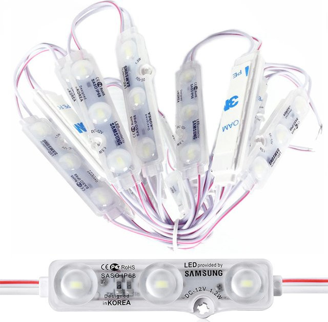 MERRYLE 10 Stück DC12V 5730 LED-Module, wasserdicht IP68, Lichtinjektion in Weiß für Werbung und Dekoration - Bild 1