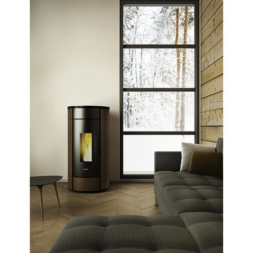 Freepoint Pelletofen Globe in Braun aus Stahl mit 10,5 kW Leistung und WLAN-Funktion - Bild 4