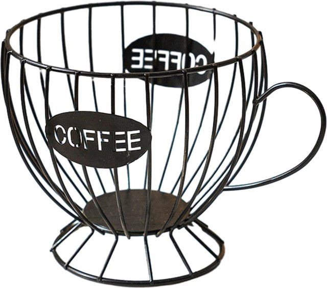 Kaffeekapselhalter aus Metall für Nespresso und K-Cup, Organizer für 20 Tassen, schwarzer Kapselhalter und Aufbewahrungsbox - Bild 1