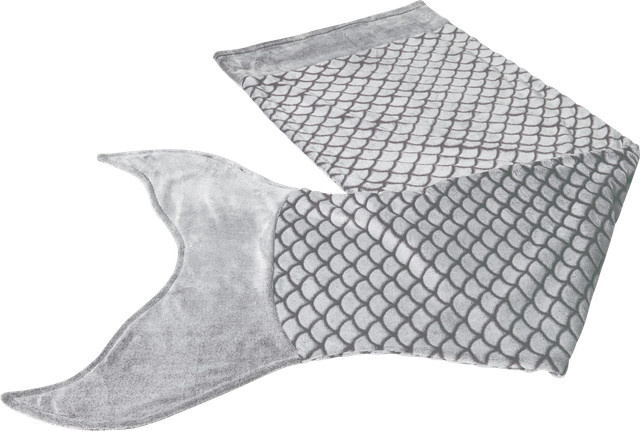 LIVARNO Kuscheldecke Meerjungfrau, Anthrazit, B: 60 cm, L: 180 cm - Bild 1