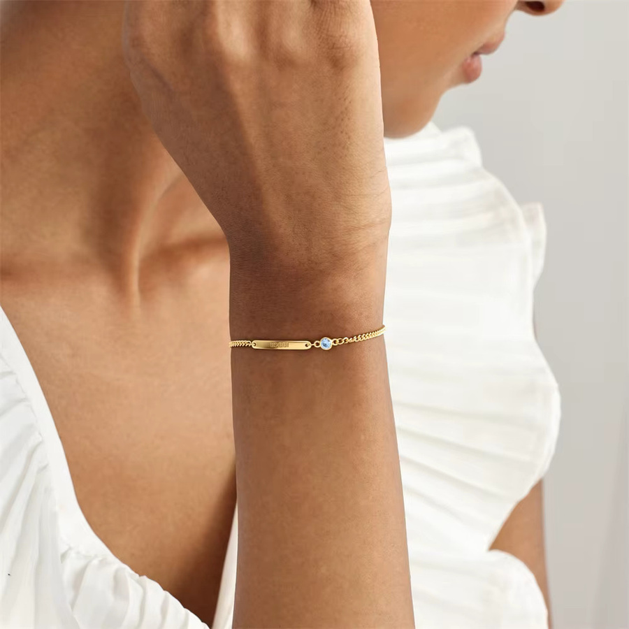 HCyes Armband, Edelstahl, Gold, Unisex, Vintage - Bild 2