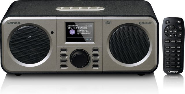 Lenco DAR-030 Tischradio mit DAB+ FM und Bluetooth in Schwarz-Grau - Bild 1