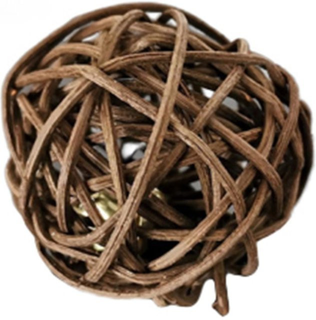 yuyongzhi Kaugeräusch-Spielzeug für Haustiere, Rattan-Ballkäfig, kaffeebraun - Bild 1