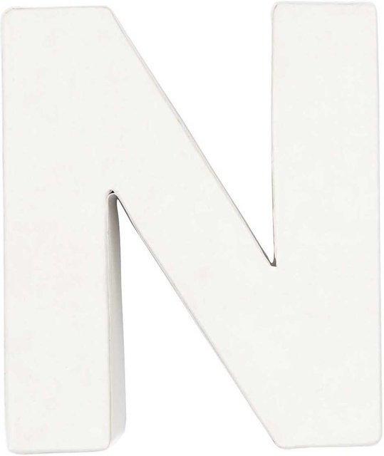Rico Design 3D Papp-Buchstabe N in Weiß für den Tischaufsteller, Höhe: 7,0 cm - Bild 1