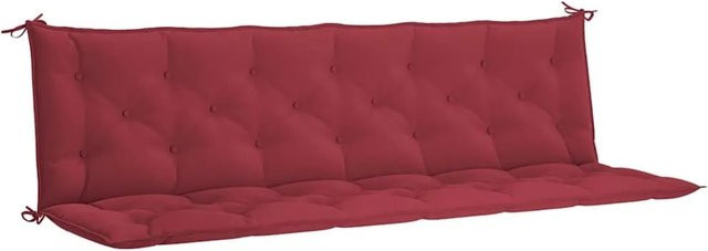 vidaXL Gartenbank-Auflage aus Oxford-Gewebe in Weinrot, wasserabweisend und atmungsaktiv, B/T: 200 x 50 cm und 50 x 7 cm - Bild 1