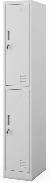 JAN NOWAK Sozialschrank IGOR 1 aus Stahl in Grau, H x B x T: 185 x 32 x 45 cm - Bild 1