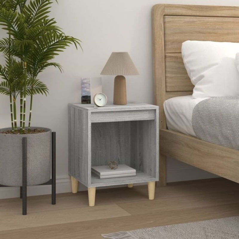 Nachttisch Vidaxl in Grau im skandinavischen Design, B/T/H: 40 x 35 x 50 cm - Bild 1