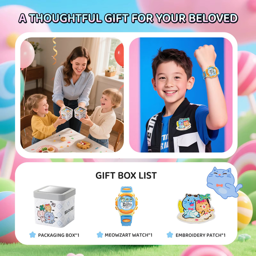 SKMEI Armbanduhr Digitaluhr, Kunststoff, Silikon, 5 ATM, Kinder - Bild 3