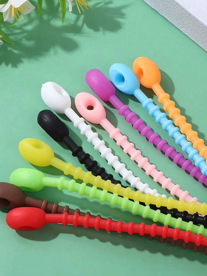 30 Stück wiederverwendbare Silikon-Kabelbinder in Multicolour als Mehrzweck-Kabelorganizer und Aufwickler - Bild 2