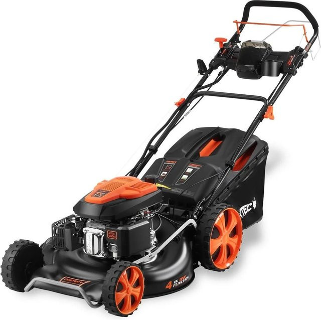 FUXTEC Benzin Rasenmäher FX-RM5396eS-PRO in Schwarz mit 53 cm Schnittbreite, 70 l Fangkorb und Mulchfunktion - Bild 1