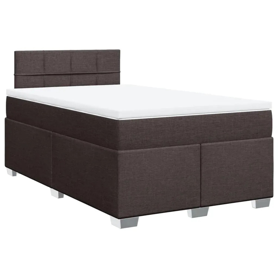vidaXL Boxspringbett mit Matratze Hybrid-Design in Braun, B/T/H: 120 x 190 cm - Bild 2