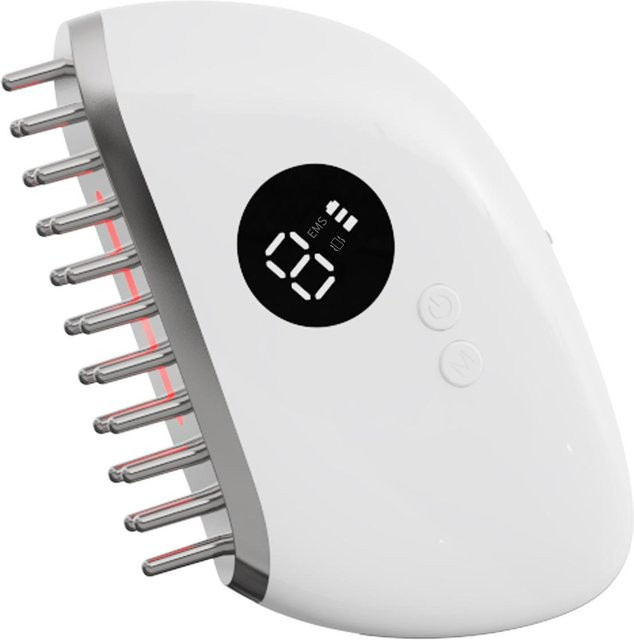 Binchi Health Technology Elektrischer Massagekamm mit Rotlicht, White - Bild 1