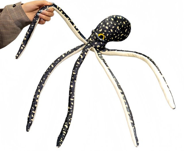 Yiran Health & Beauty Blaugeringter Oktopus, Plüschtier, Blau, Schwarz - Bild 1
