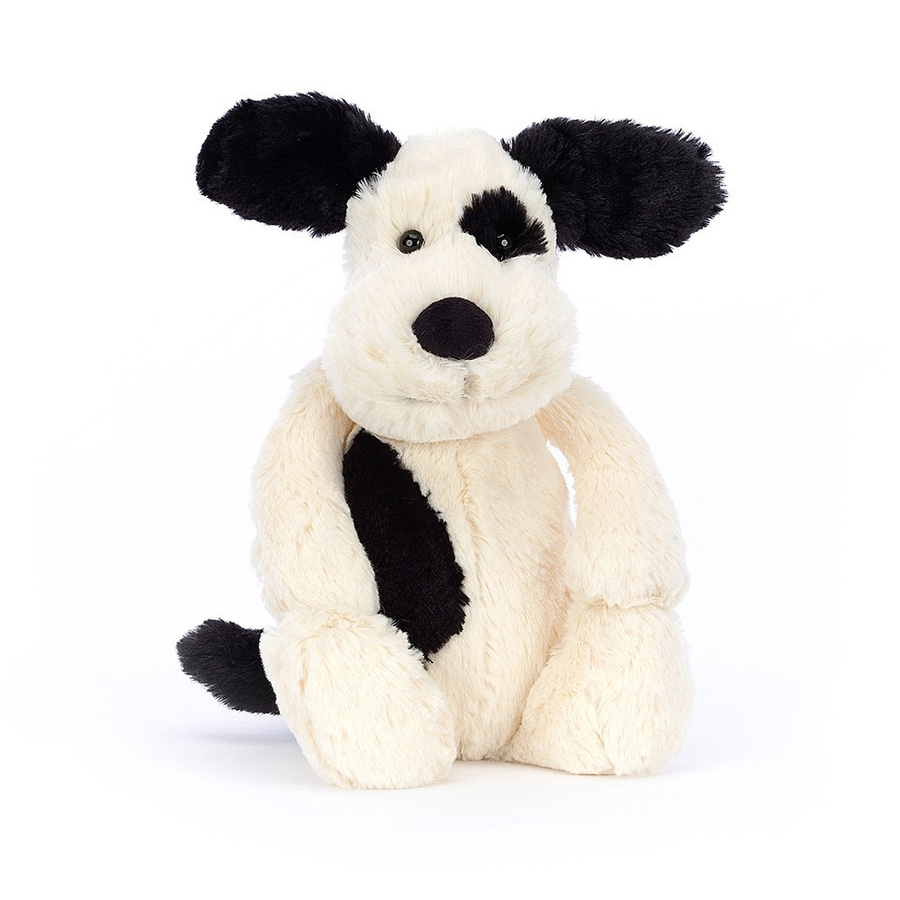 Jellycat Bashful Black&Cream Puppy, Plüschtier, ab 0 Jahre - Bild 1