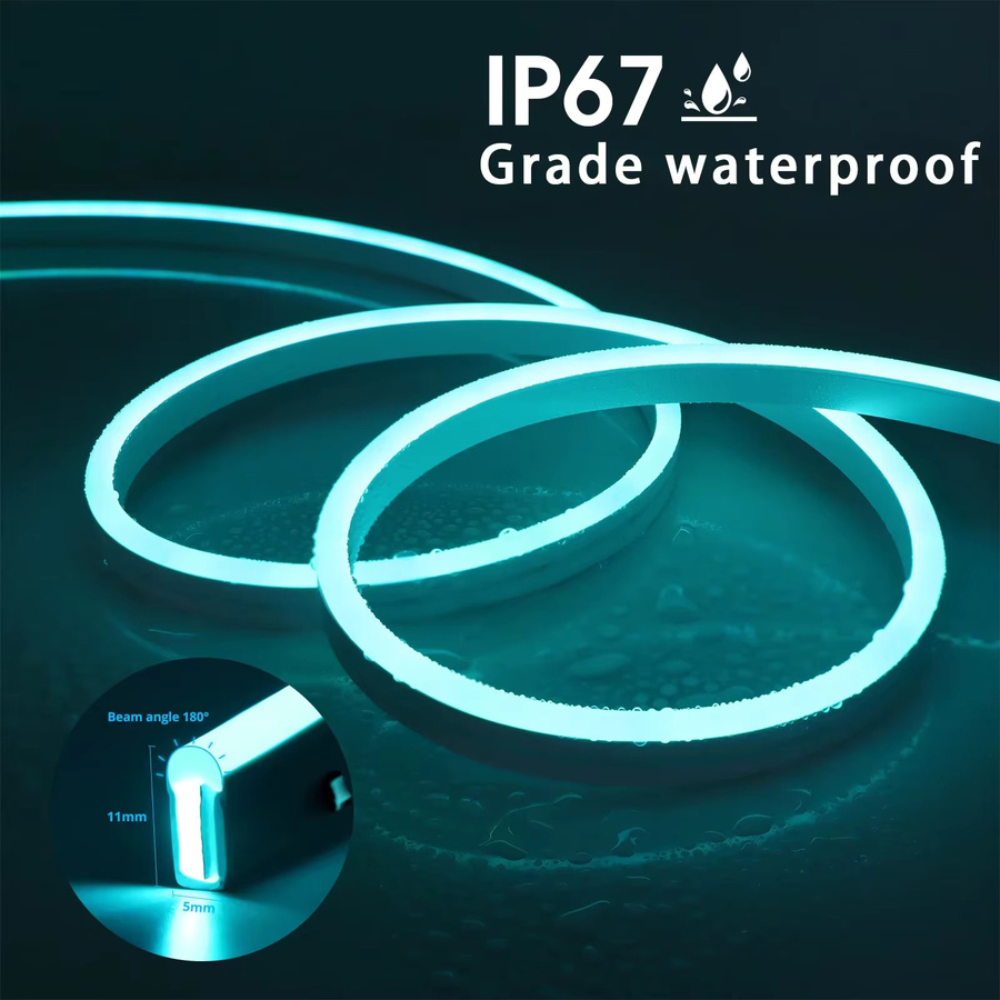 Saimili RGB LED Neon Streifen Licht mit App- und Fernbedienung, flexibler USB Lichtschlauch in Multicolour für deine Zimmer-Dekoration - Bild 5
