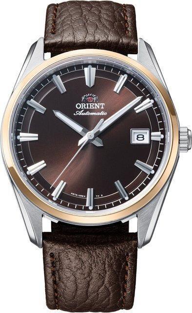 Orient Armbanduhr Automatik, Edelstahl, Leder, Braun, 39 mm, Herren - Bild 1