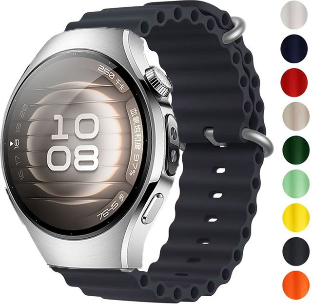 Jansin Uhrenarmband Silikon, Schwarz, Unisex - Bild 1