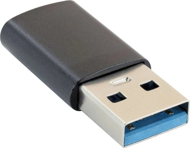 Schwaiger USB-Adapter LKKA0100 USB-C auf USB-A in Schwarz - Bild 1