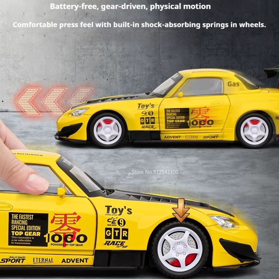 RMZ city S2000 MC20 Automodell, 1:22 Maßstab, mit Licht und Sound, grau - Bild 6