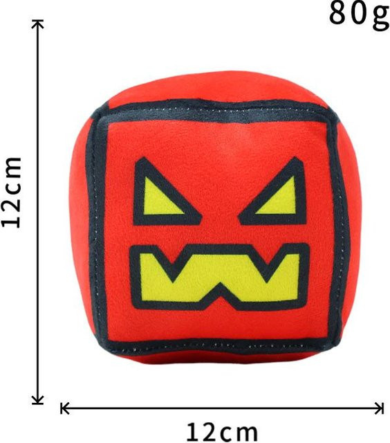 Bliboli Geometry Dash Geometrie Sprint, Plüsch Spielzeug, Rot - Bild 1