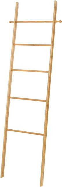 WENKO Handtuchleiter Bahari aus Bambus in Silberfarben, B/H/T: 43 x 170 x 33 cm - Bild 1