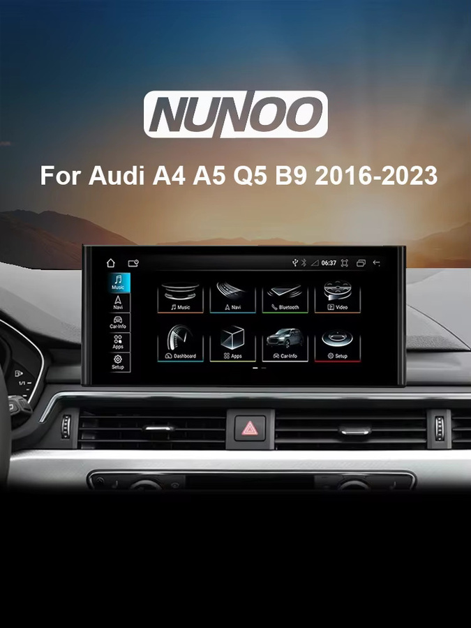 Nunoo Android 14 Wireless Carplay Autoradio für Audi A4 A5 Q5 B9 (2016-2023) mit Touchscreen, WIFI, GPS und Multimedia Stereo in Schwarz - Bild 5