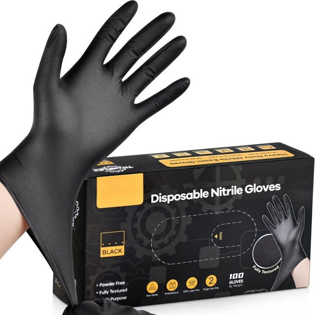 INMAICH Einweg Nitrilhandschuhe Schwarz Größe S - Bild 1