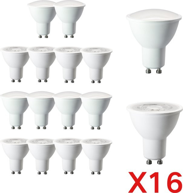 16er Set LED Spot Glühbirnen GU10 von Gatetop mit natürlicher weißer Beleuchtung 3000K bis 6000K - Bild 1