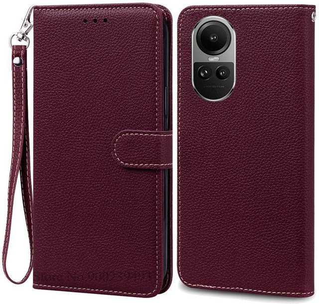 Lederhülle für OPPO Reno10 5G, Reno 10 Pro 5G und Reno 10 Pro Plus in Lila - Bild 1