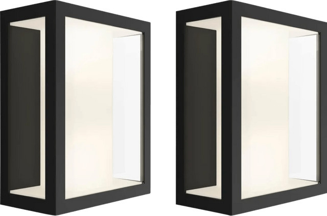 Philips Hue Impress Wandleuchte Doppelpack in Schwarz und Weiß mit White & Color LED und Up-Down-Effekt - Bild 1