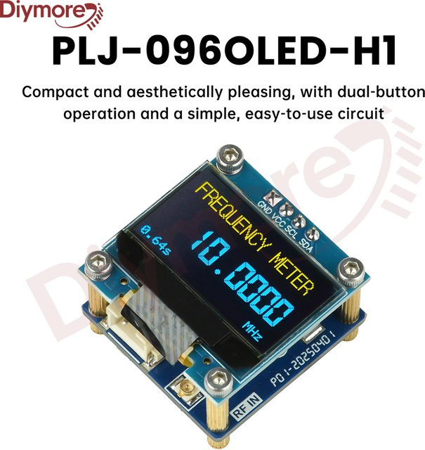 diymore Frequenzzähler PLJ-096OLED-H1 mit 0,96-Zoll-OLED-Display RF Digital Signal Frequency Meter in Blau - Bild 1