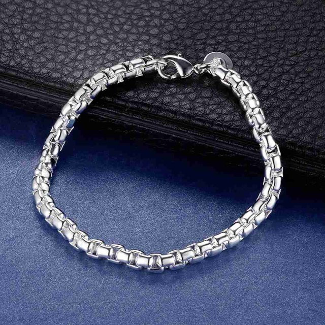 SAY Armband, 925 Silber, Kastenkette, Unisex - Bild 1