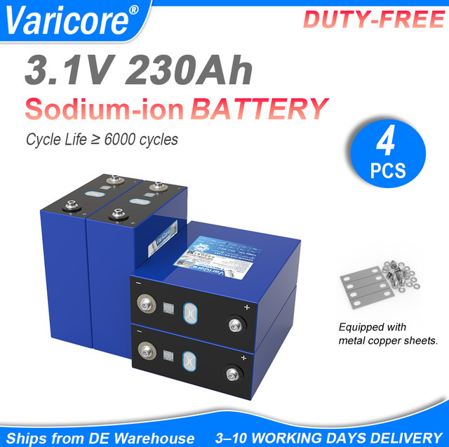VariCore Natrium-Ionen-Batteriezelle 3,1V 230Ah Klasse A für Solarstromspeicher, Wohnmobile und Golfcarts - Bild 1