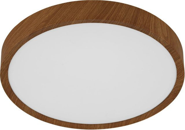 Eglo LED-Deckenleuchte Musurita in Holzoptik und Weiß, Durchmesser: 34 cm - Bild 1