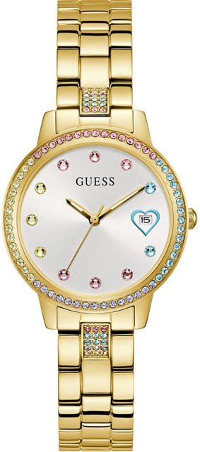 Guess Damenuhr, Quarz, Edelstahl, Gold, 34 mm, Analoguhr - Bild 1