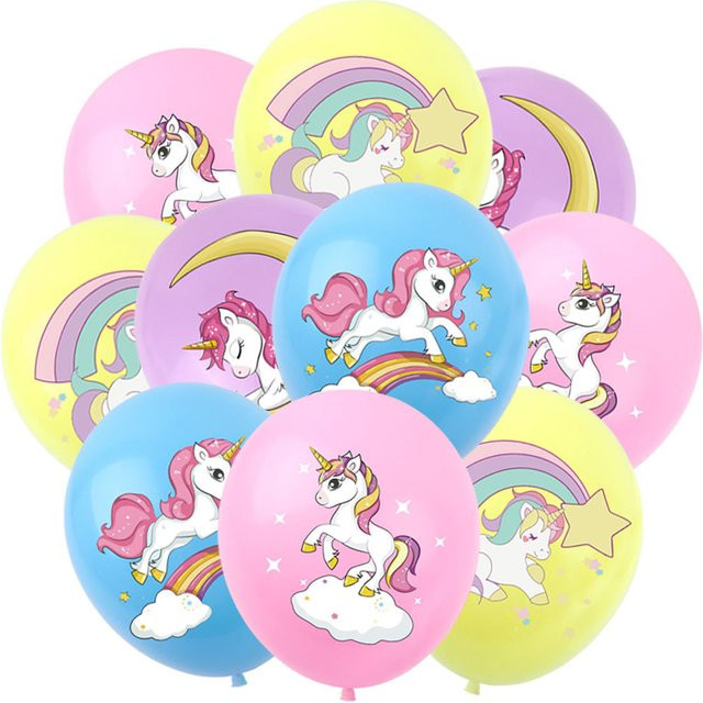 KUKUZHU Einhorn Luftballons aus Latex für Kindergeburtstage und Babypartys - Bild 1