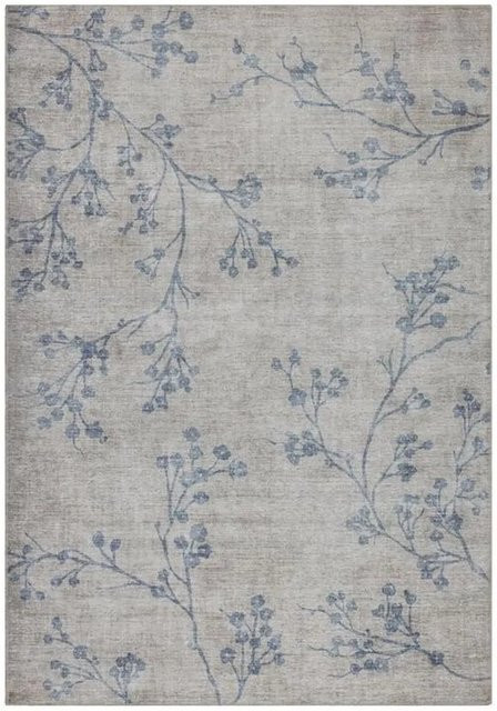 Vercai Rugs Teppich Script Blüten in Beige und Blau, B: 160 cm, T: 230 cm - Bild 1