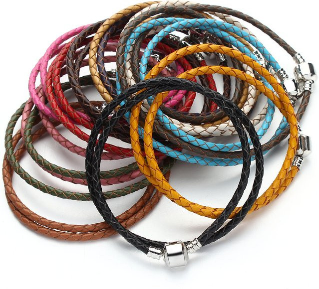 louleur Lederarmband, geflochten, Doppel-Schicht, Unisex - Bild 1