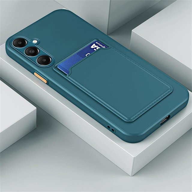 Samsung Galaxy A16 5G Hülle mit Kartenfach aus weichem Silikon, Stoßfestes Design, Mehrfarbig - Bild 1