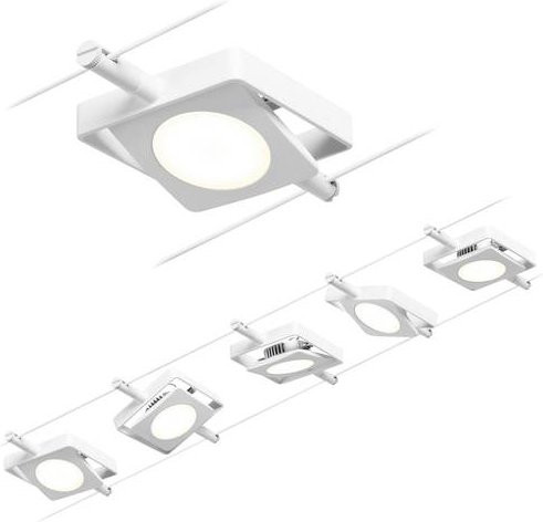 Paulmann 94422 Seil-Komplettsystem mit integriertem LED in Weiß und Chrom - Bild 1