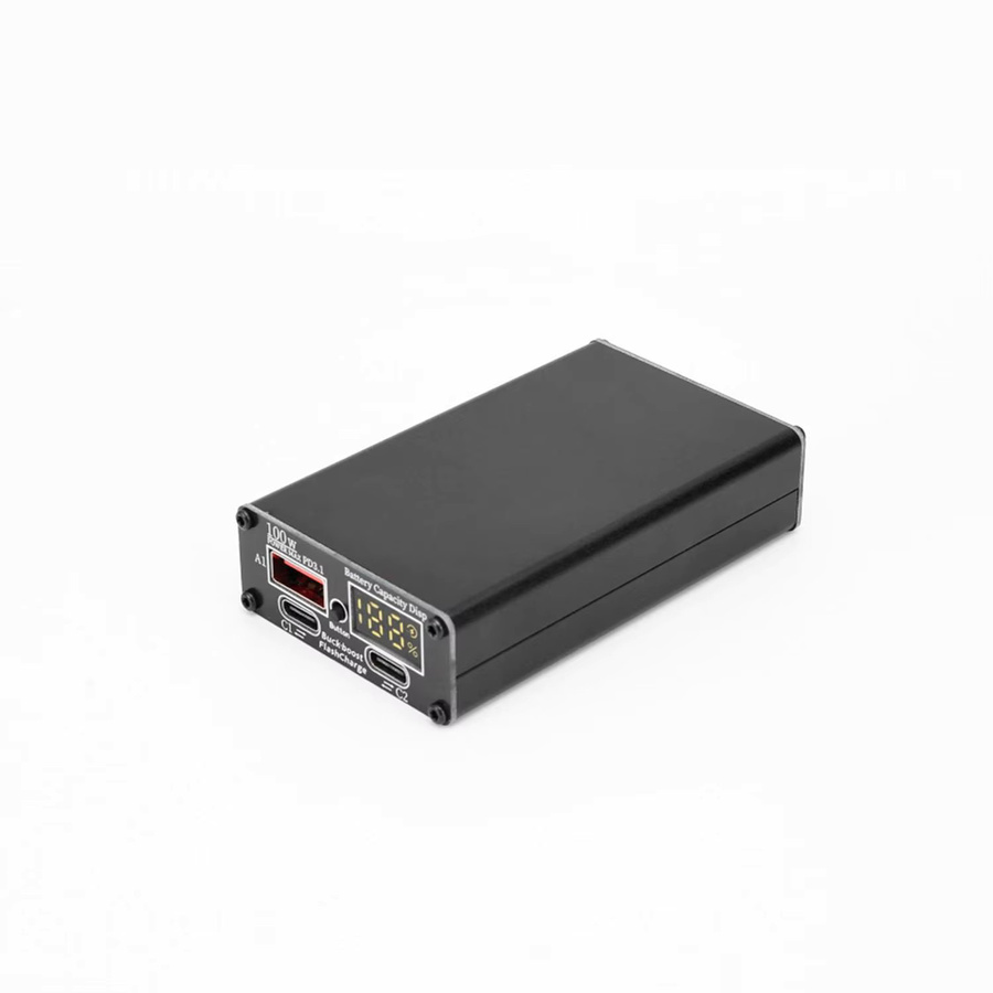 DykbRadio Bidirektionales 100W PD3.1 Schnellladegerät mit Kapazitätsanzeige Typ-C und XT60 für 2S-6S Liion und LiFePO4 RC Batterien, Schwarz - Bild 2