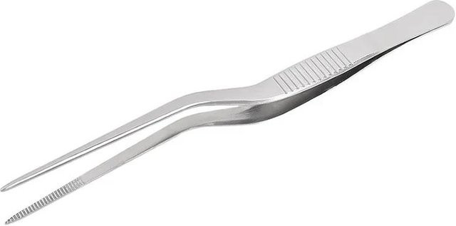 MTMA Edelstahl Lebensmittelzange Grillpinzette in Weiß für Küche und Bar - Bild 1