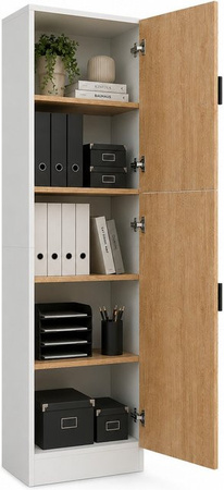 VCM Mehrzweckschrank Dilos in Weiß mit 2 Drehtüren und 5 Fächern, B/T/H: 52 x 30 x 183 cm