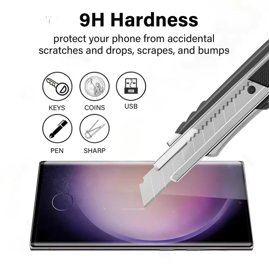 2 Stück Displayschutzfolien aus gehärtetem Glas für Samsung Galaxy S25 S24 S23 S22 Ultra S22 S21 S23 Plus, transparent, einfache Installation - Bild 4
