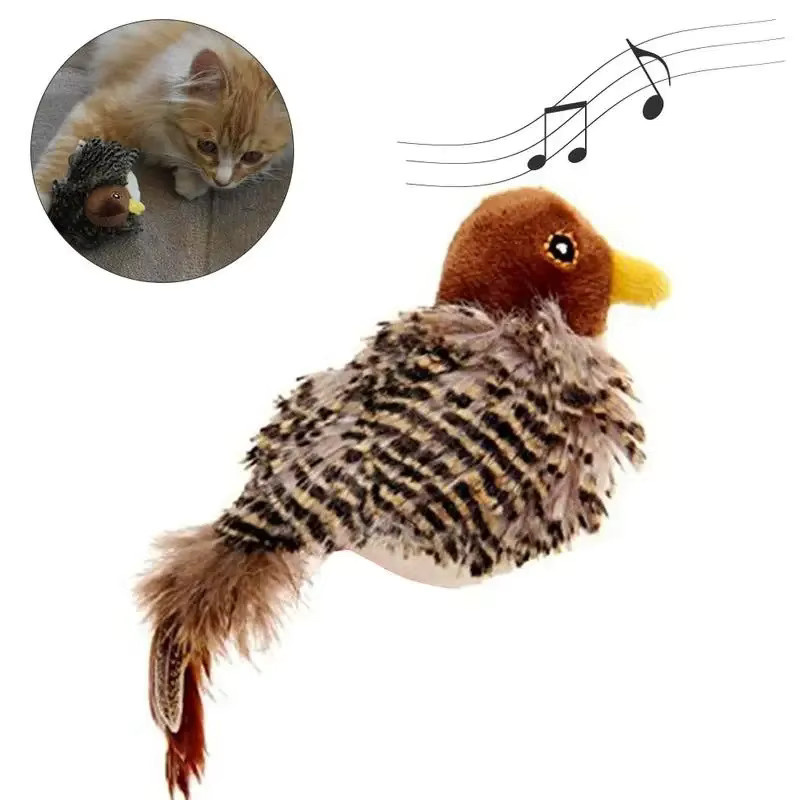 Vogel's Vogel Simulation Sound Plüsch Haustier Spielzeug, Spatz Geformt, mit Sound - Bild 3